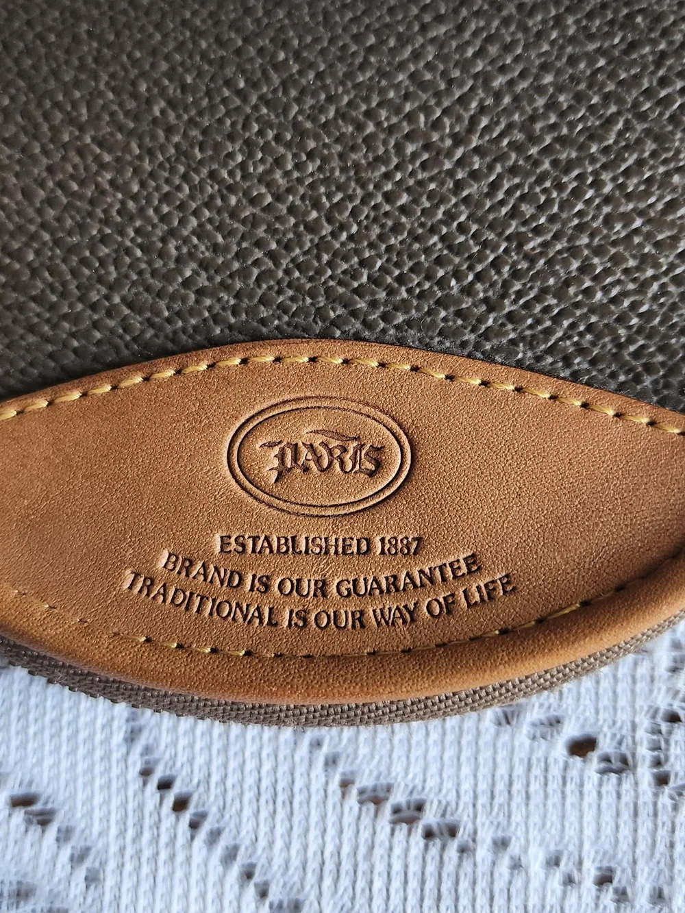 Paris Two-Tone Brown & Tan Zip Card & Coin Holder